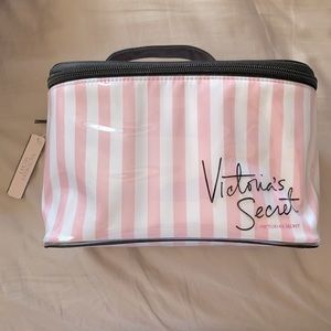 NEW Victoria Secret Pink&White Travel Makeup Bag